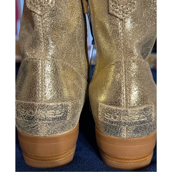 SOREL Lola ll Bootie in Sandy Tan “Gold” NWT Size 9.5 - Picture 11 of 16
